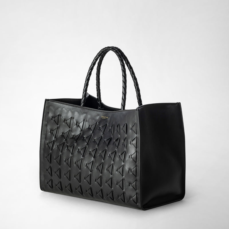Serapian 1928 tote bag in mosaico black Acquista Ora