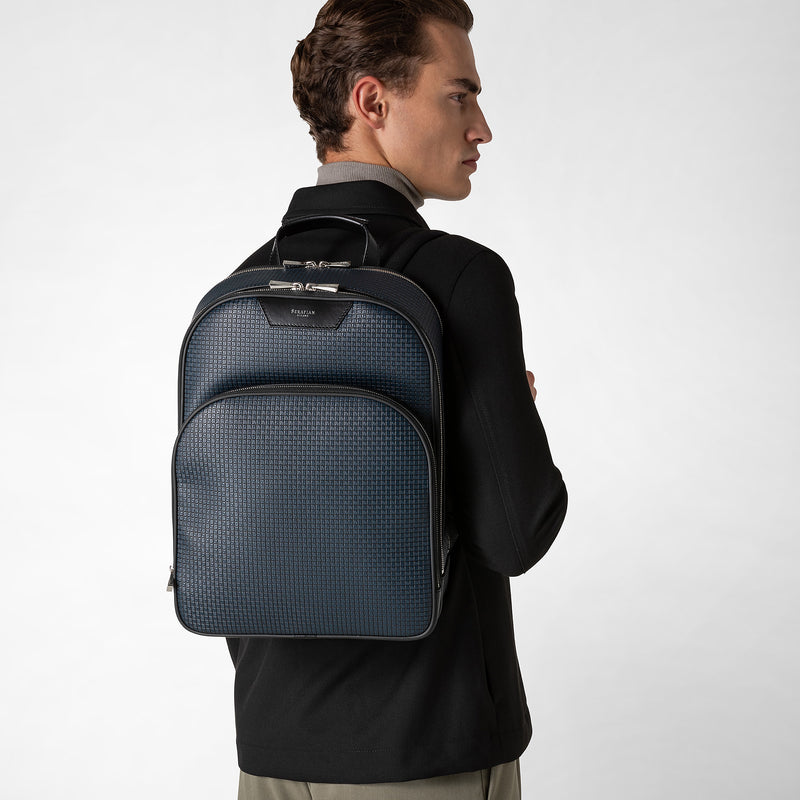 Serapian Zaino city in stepan blu oceano-nero Shopping Online
