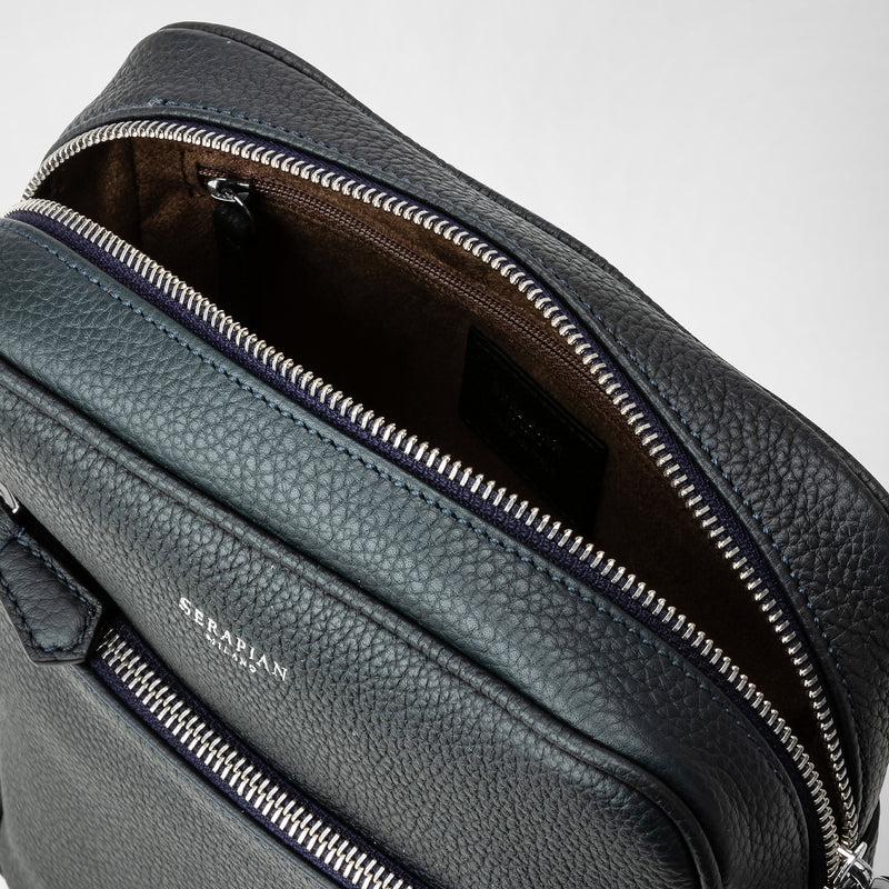 Serapian Tracolla north south in pelle cachemire blu navy Prezzo Ridotto