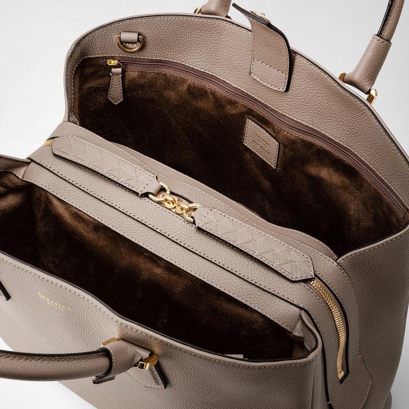 Serapian Borsa a mano luna in pelle rugiada sahara Offerte