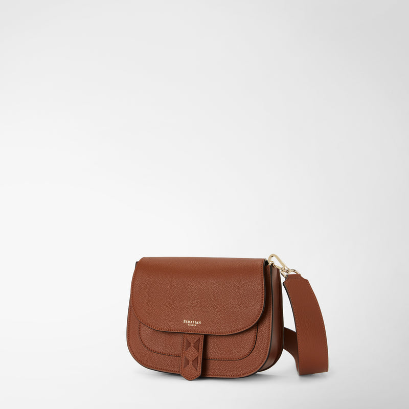 Serapian Borsa luna crossbody in pelle rugiada cuoio Vendita Economica