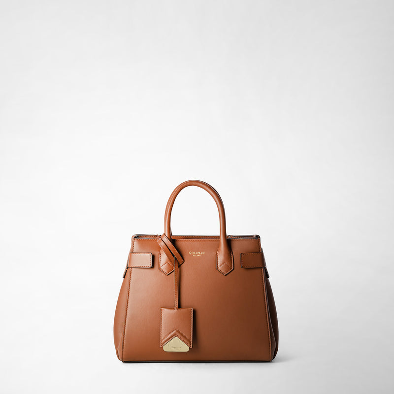 Serapian Meline' handbag in seta leather cuoio Nuova