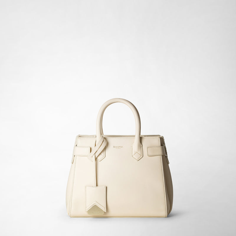 Serapian Meline' handbag in seta leather cream 2025