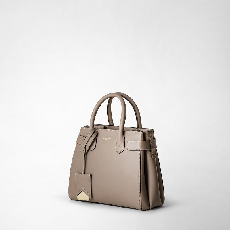 Serapian Meline' handbag in seta leather sahara Italia
