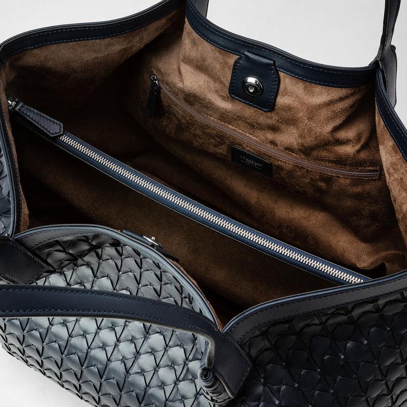 Serapian Secret tote bag in mosaico navy blue Soddisfazione Garantita