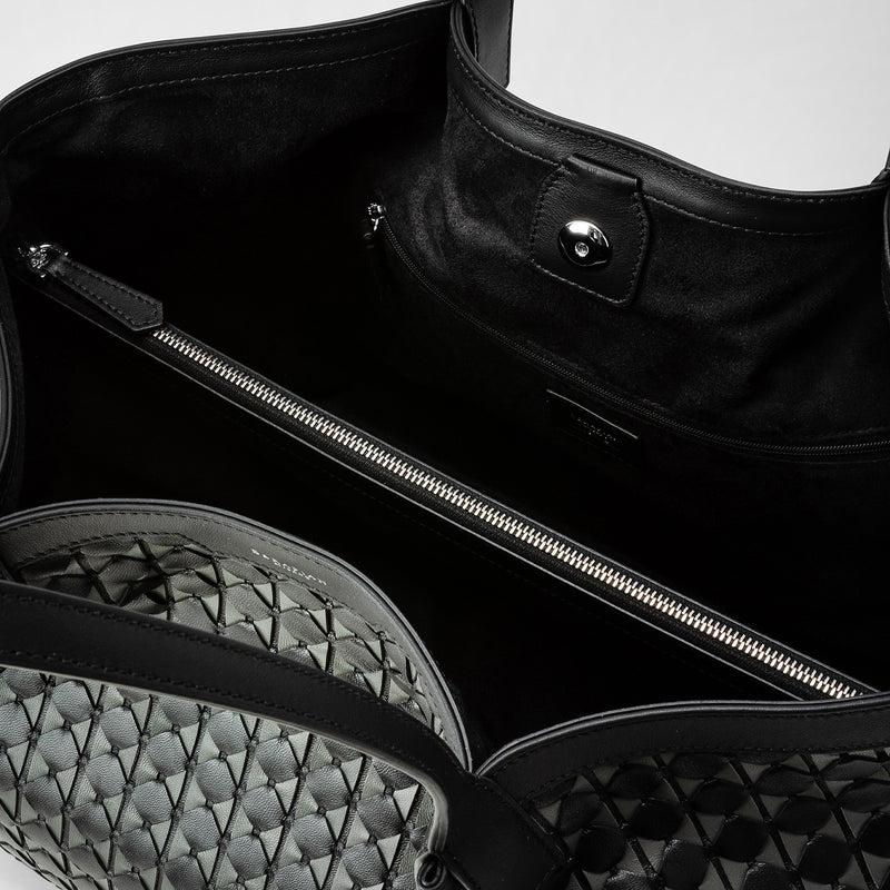 Serapian Secret tote bag in mosaico black asphalt Qualità Garantita