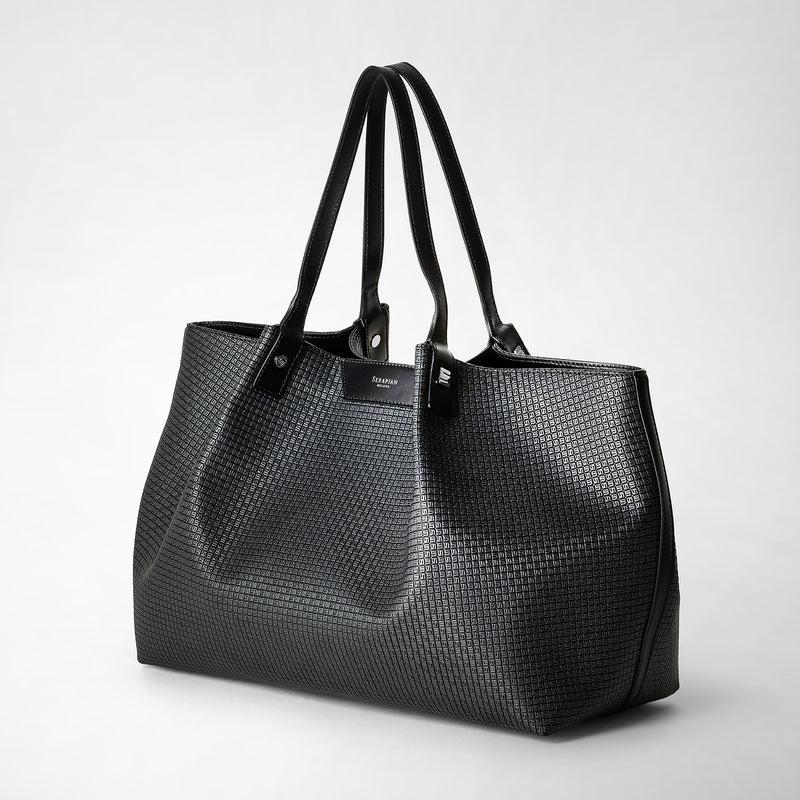Serapian Tote bag secret in stepan asfalto-nero Acquista Ora