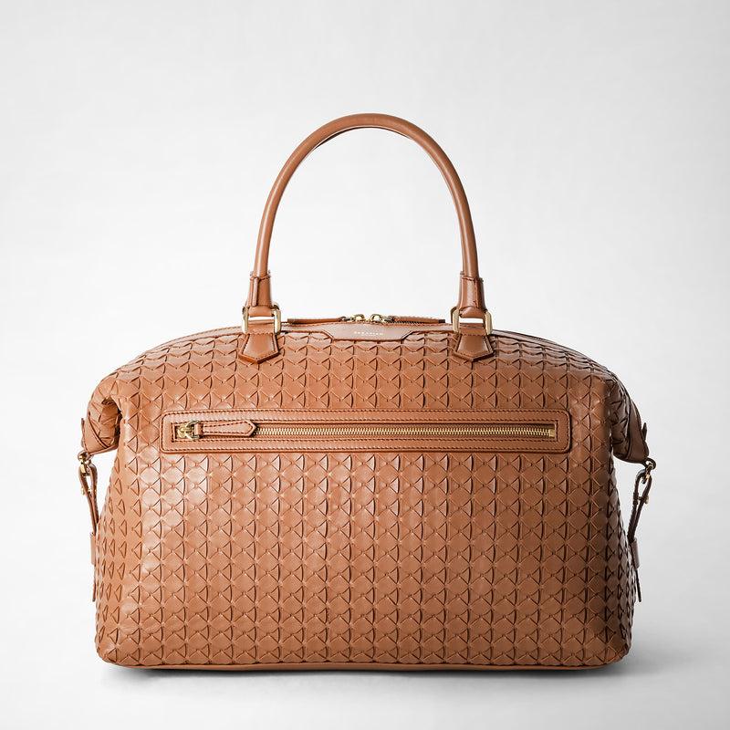 Serapian Travel bag in mosaico tan Sconto