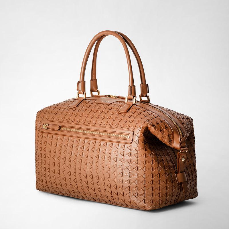 Serapian Travel bag in mosaico tan Sconto
