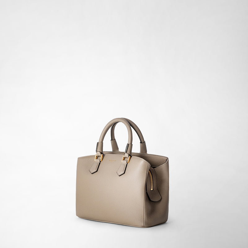 Serapian small luna handbag in rugiada leather sahara In Vendita