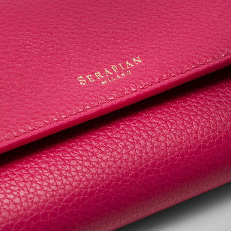Serapian Continental wallet in rugiada leather petal Nuova