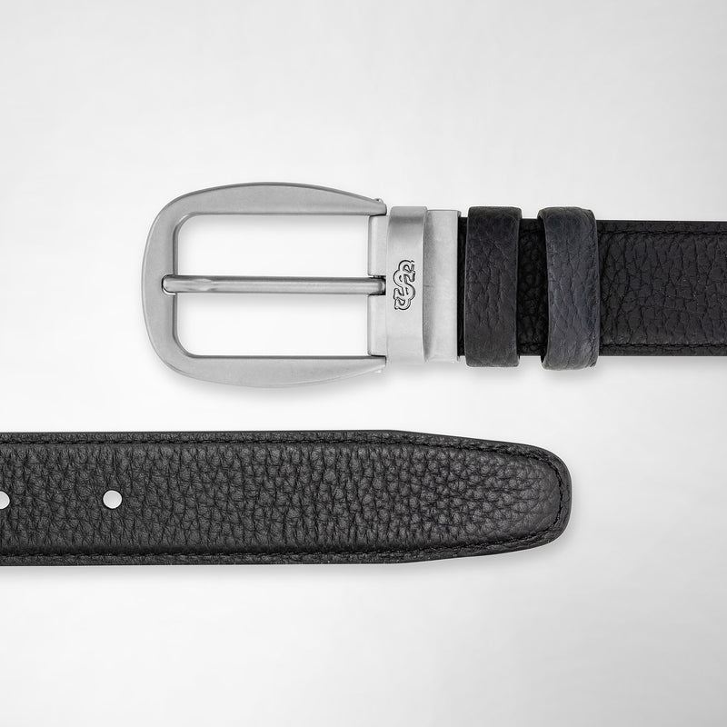 Serapian Cintura reversibile in pelle cachemire nero-navy Soddisfazione Garantita