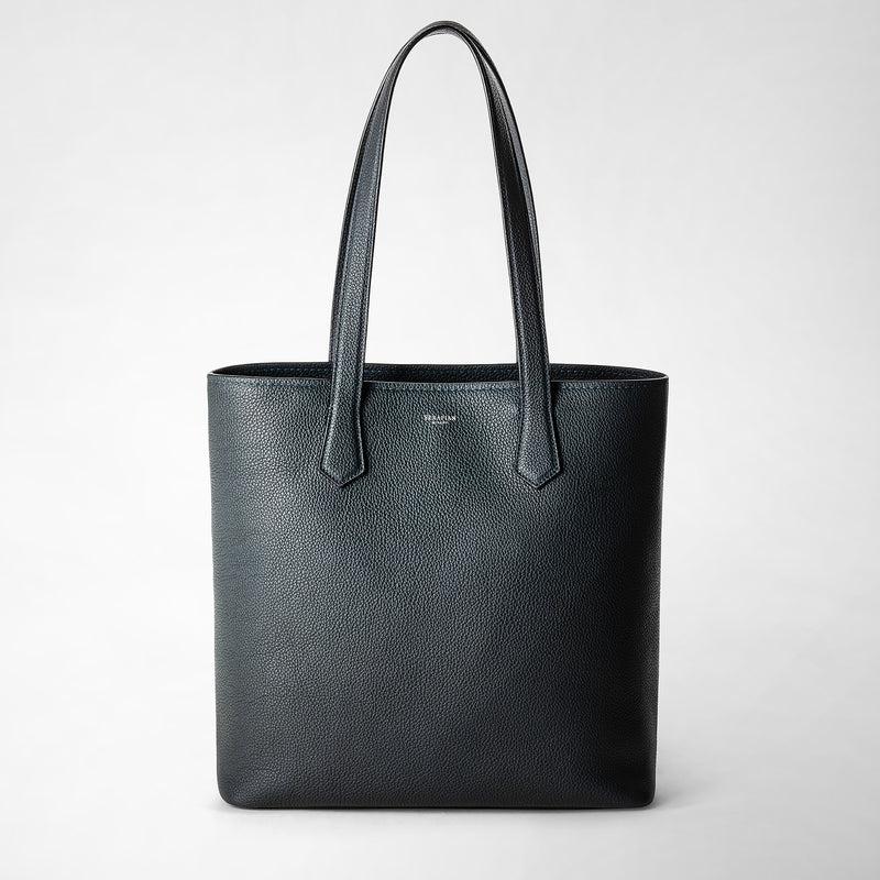 Serapian Day tote bag in cachemire leather navy blue Promozione Limitata