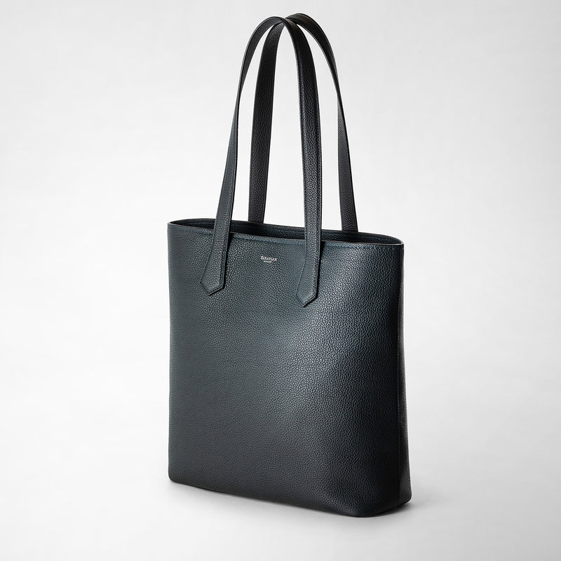 Serapian Day tote bag in cachemire leather navy blue Promozione Limitata