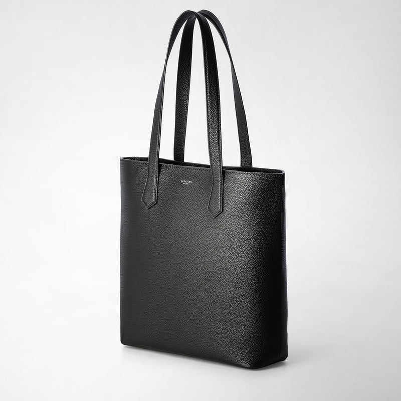 Serapian Day tote bag in cachemire leather black Fino Al -60%