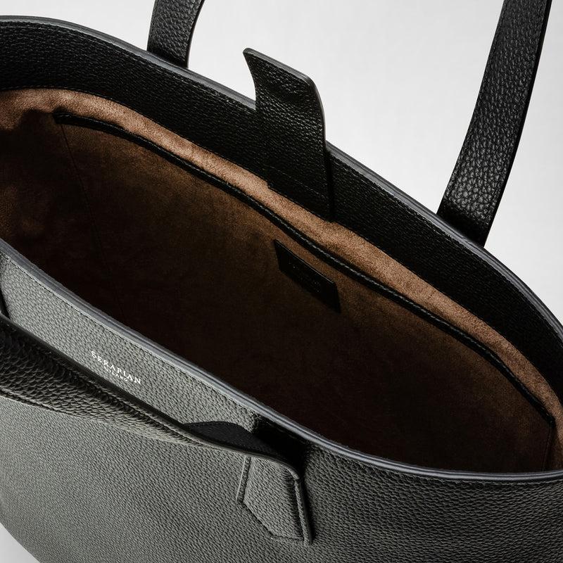 Serapian Day tote bag in cachemire leather black Fino Al -60%