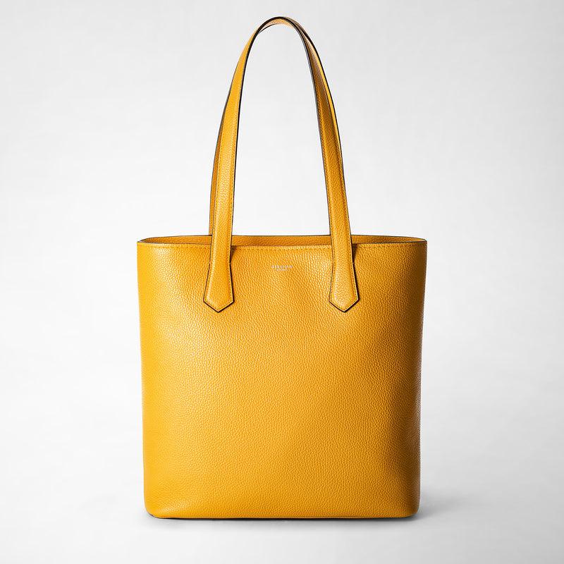 Serapian Day tote bag in cachemire leather ochre Prezzo Ridotto