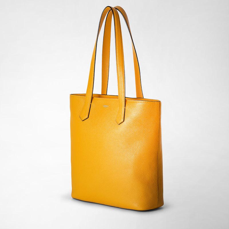 Serapian Day tote bag in cachemire leather ochre Prezzo Ridotto