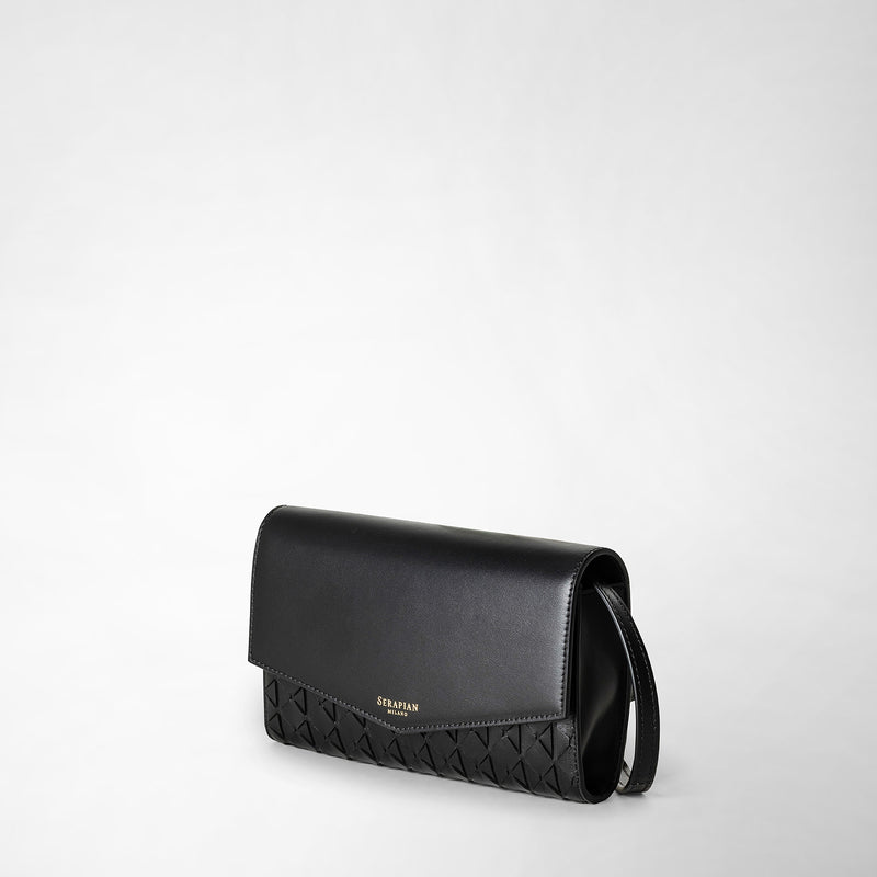 Serapian Clutch con tracolla in mosaico nero Hotsell