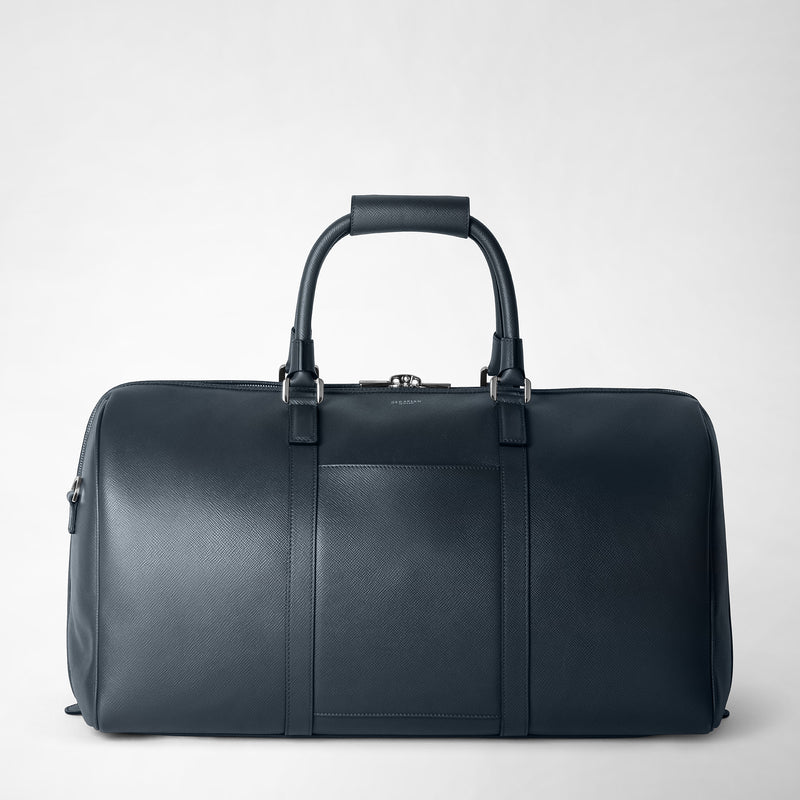 Serapian Borsa da viaggio in pelle evoluzione blu navy Moda
