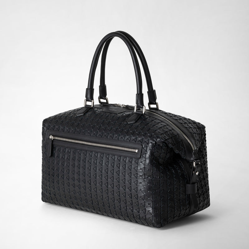 Serapian Travel bag in mosaico black Vendita