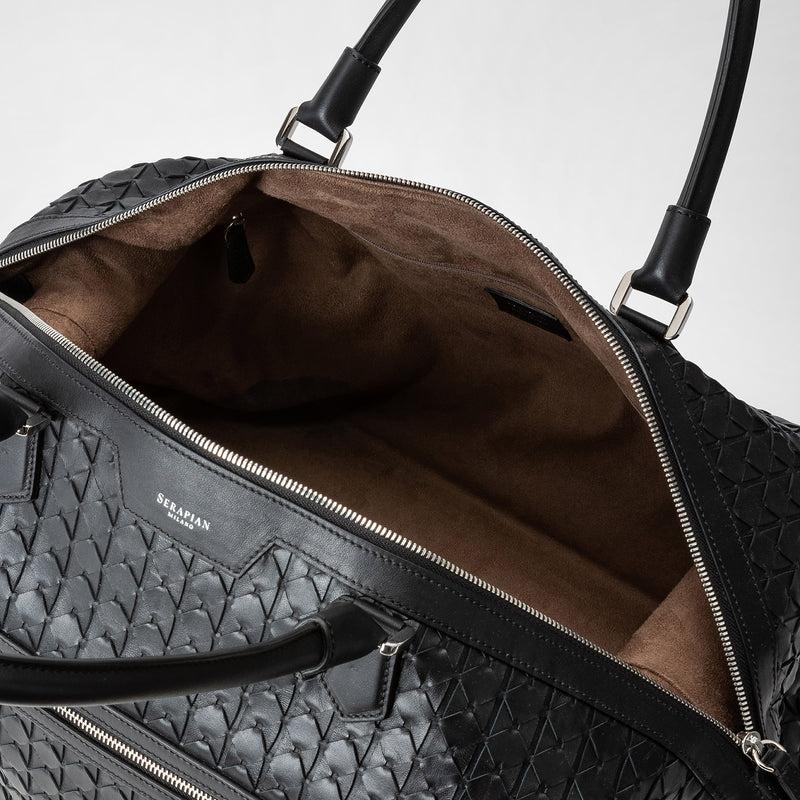Serapian Travel bag in mosaico black Vendita