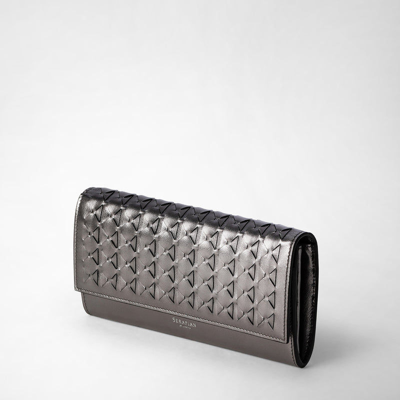 Serapian Continental wallet in mosaico ruthenium Promozione Limitata