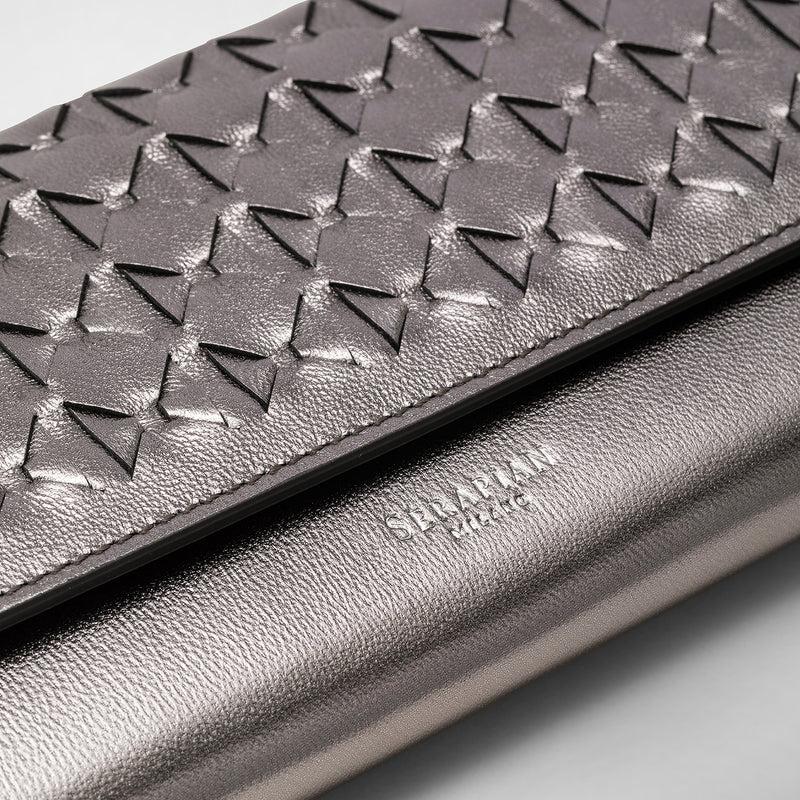 Serapian Continental wallet in mosaico ruthenium Promozione Limitata