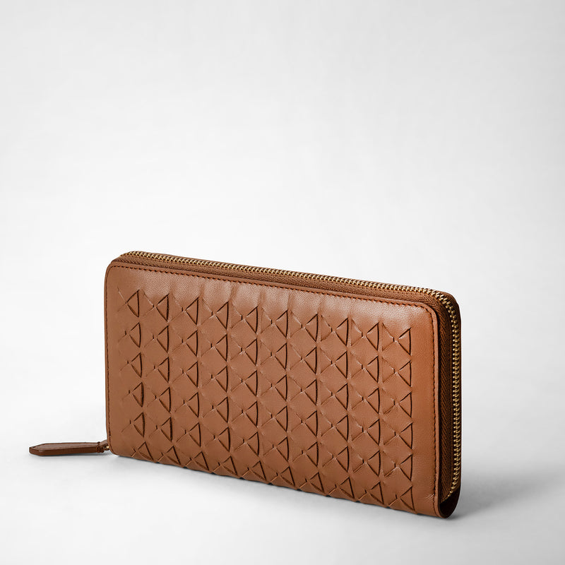 Serapian Zip-around wallet in mosaico tan Fino Al -60%