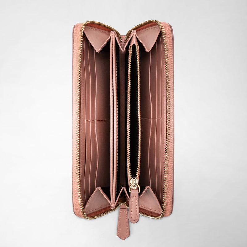Serapian Portafoglio con zip in mosaico blush Affare Del Giorno
