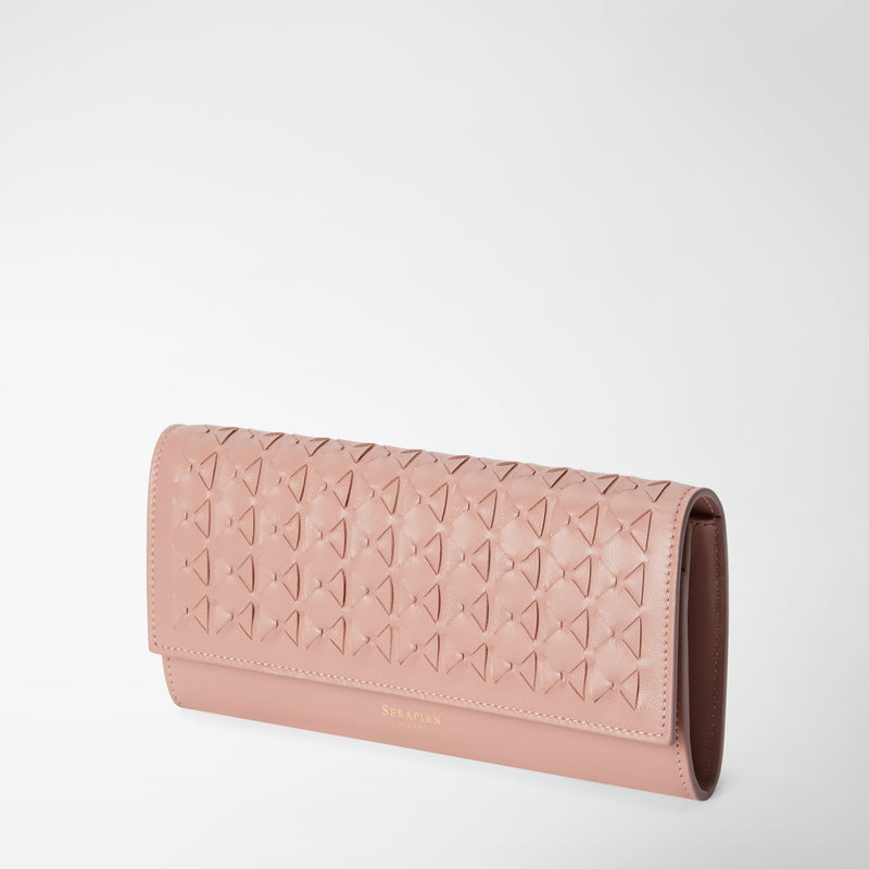 Serapian Portafoglio continental in mosaico blush Novità