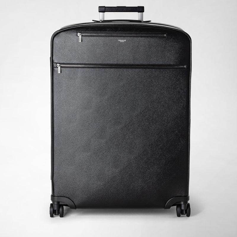 Serapian Trolley grande in pelle evoluzione nero eclissi Italy