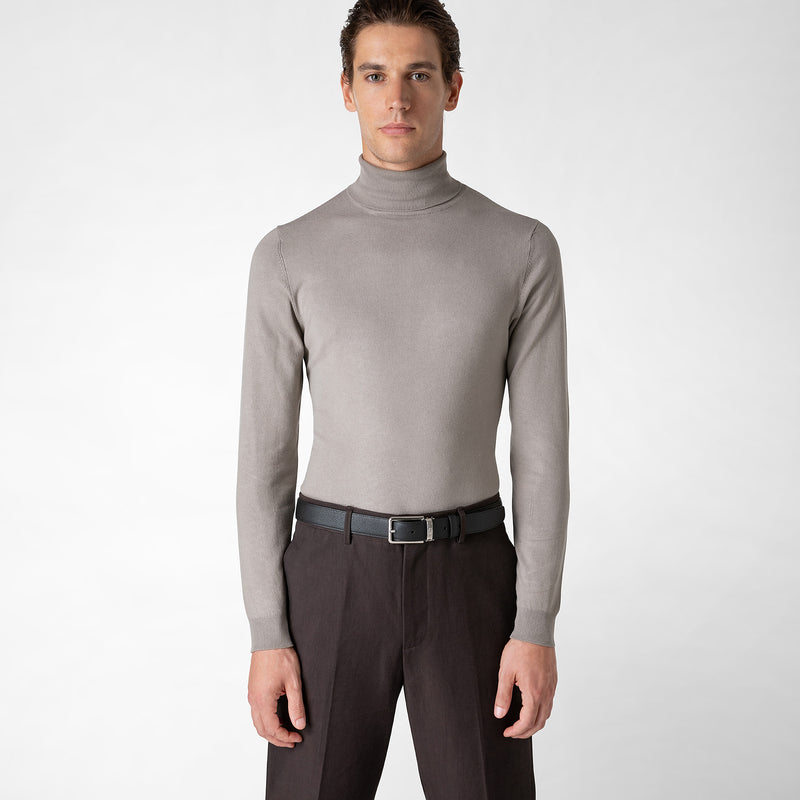 Serapian Reversible belt in evoluzione leather black navy blue Promozione