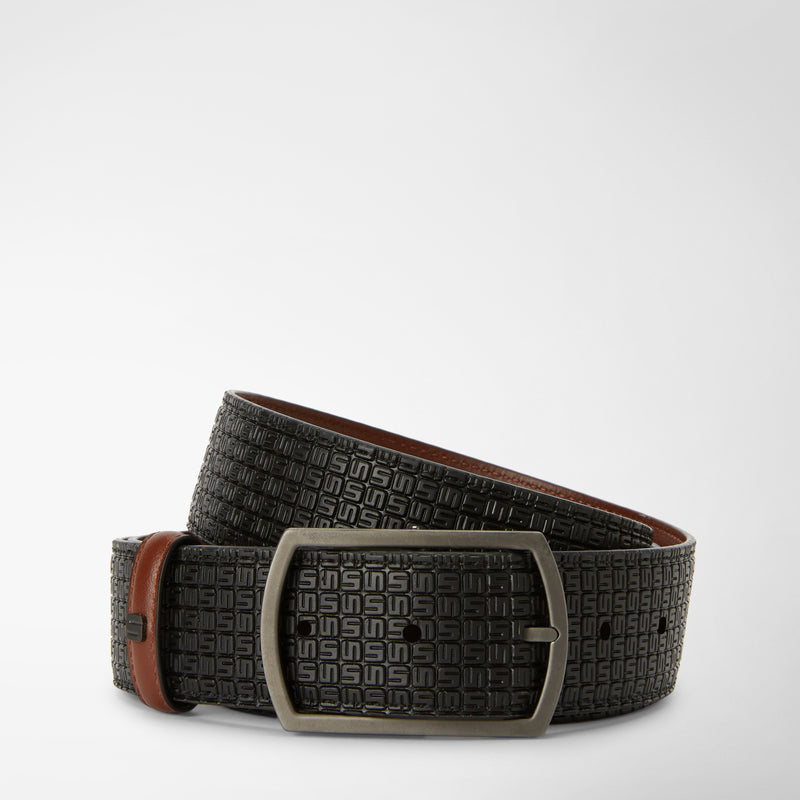 Serapian Cintura reversibile in stepan 72 nero-cuoio Soddisfazione Garantita
