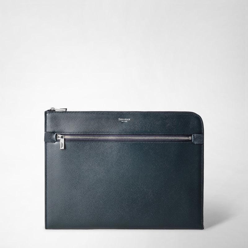 Serapian Portadocumenti in pelle evoluzione blu navy Consegna Veloce