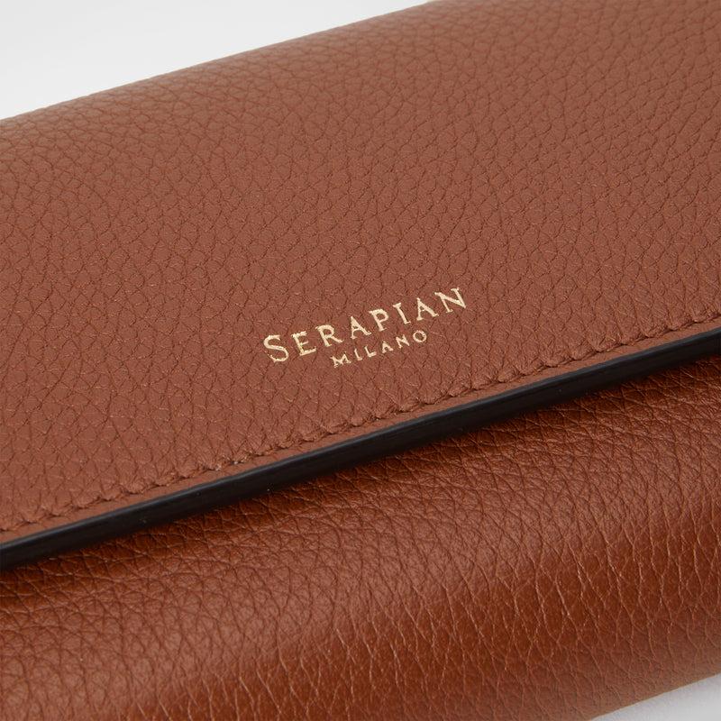 Serapian Portafoglio continental in pelle rugiada cuoio Fino Al -60%