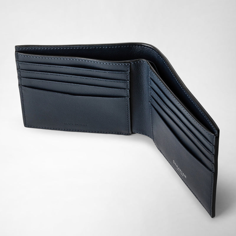 Serapian 8-card billfold in mosaico navy blue 2025