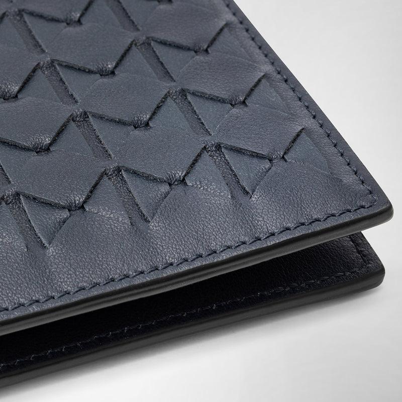 Serapian 8-card billfold in mosaico navy blue 2025