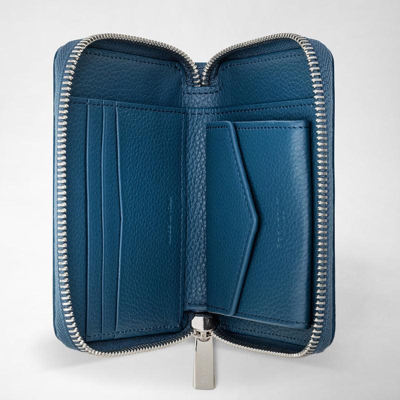 Serapian PORTAFOGLIO MINI CON ZIP IN PELLE RUGIADA Qualità