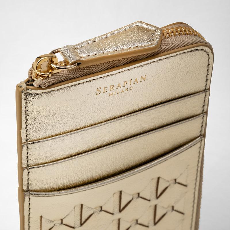 Serapian PORTACARTE CON ZIP IN MOSAICO Acquista Ora