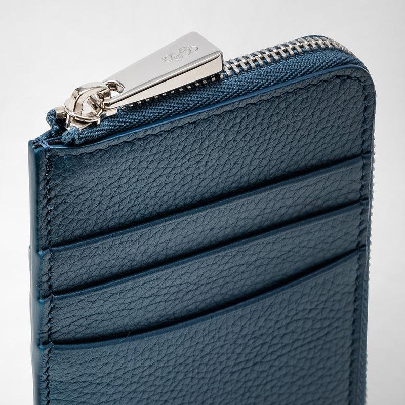 Serapian PORTACARTE CON ZIP IN PELLE RUGIADA Sottocosto