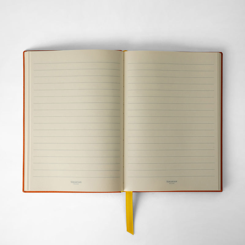Serapian Notebook in evoluzione leather flame In Vendita