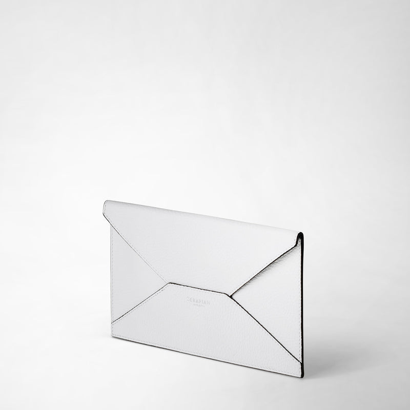 Serapian Pouch in cachemire leather white Vendita Economica