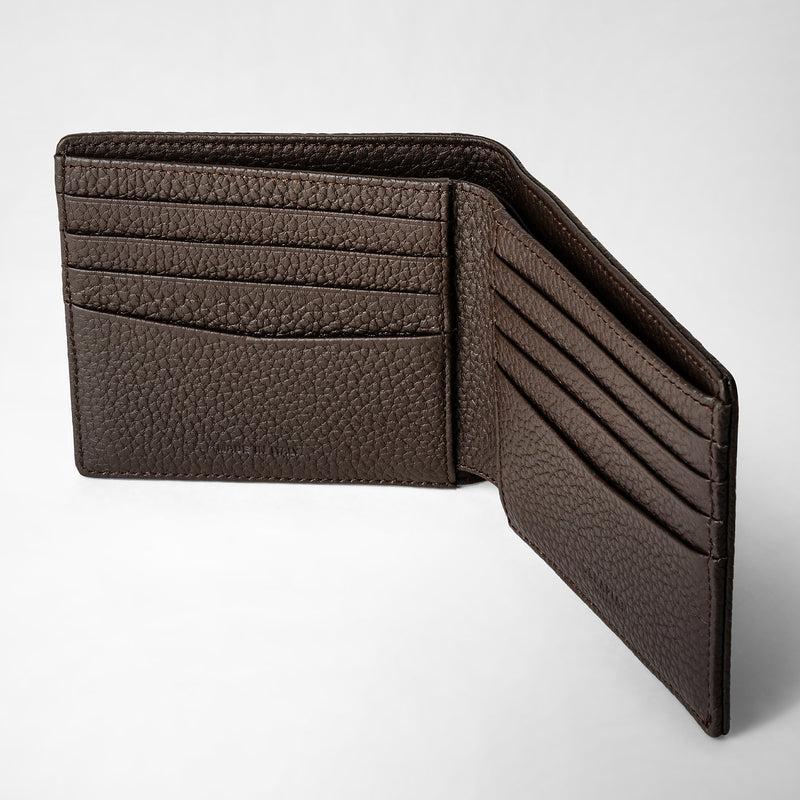 Serapian Portafoglio per 8 carte in pelle cachemire espresso Moda