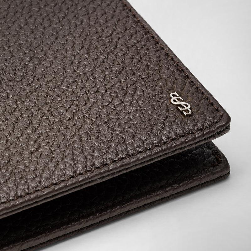 Serapian Portafoglio per 8 carte in pelle cachemire espresso Moda