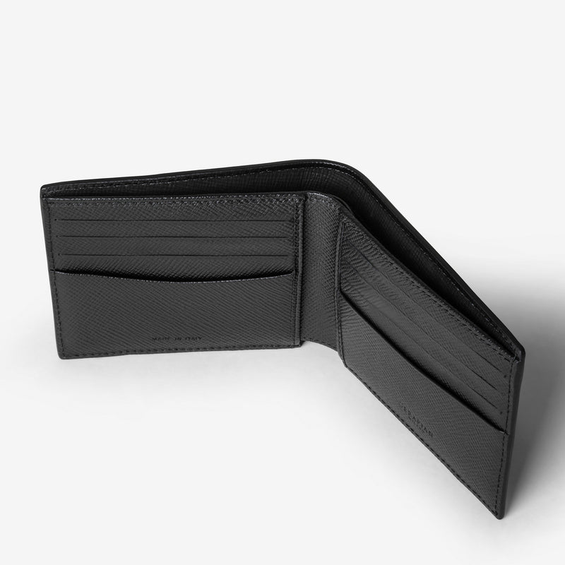 Serapian Portafoglio per 8 carte pelle evoluzione nero 2025