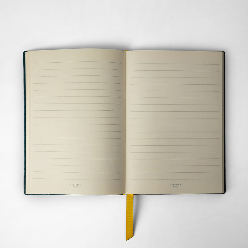 Serapian Notebook in cachemire leather moss green Qualità Garantita