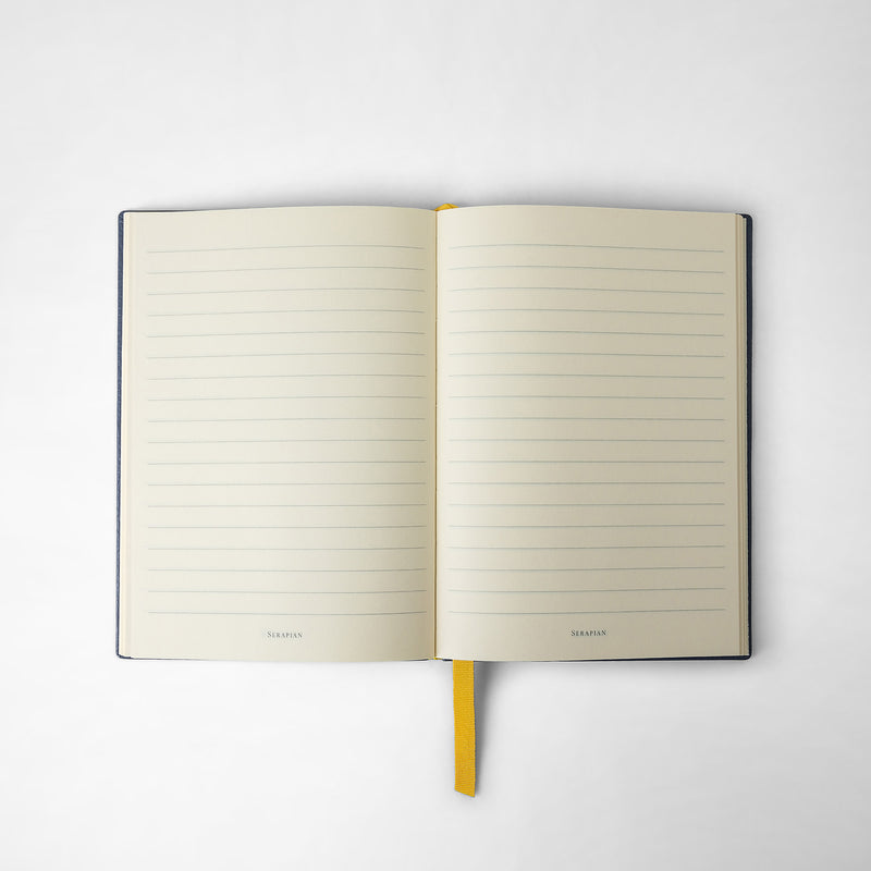 Serapian Notebook in cachemire leather avio blue Acquista Ora