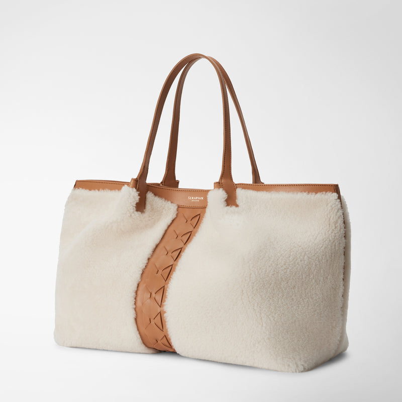 Serapian TOTE BAG SECRET IN SHEARLING Affare Del Giorno
