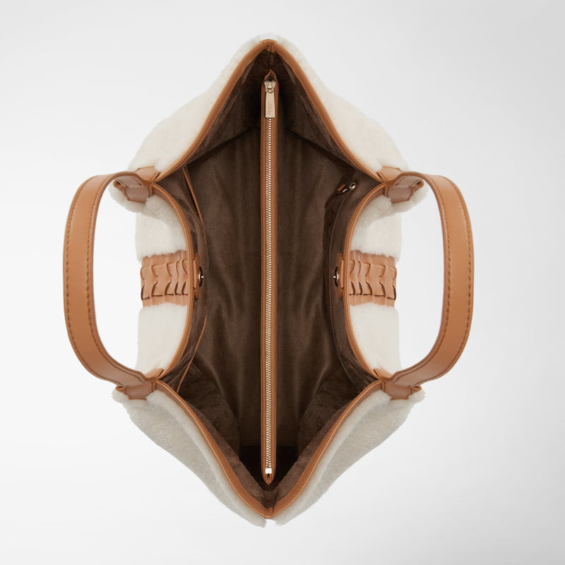 Serapian TOTE BAG SECRET IN SHEARLING Affare Del Giorno